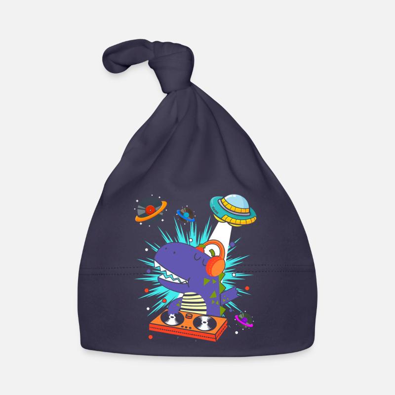 Dinosaur With Retro Vintage Nerd Geek Dino T-Rex Organic Baby Cap