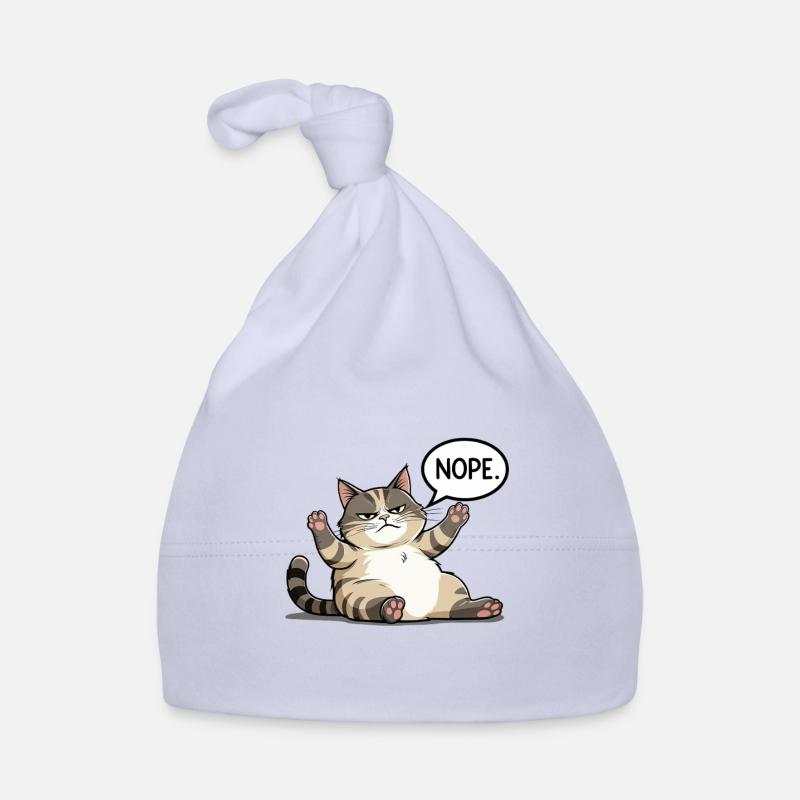 Genervte Katze sagt „NOPE“ – Kein Bock-Modus Baby Bio-Mütze