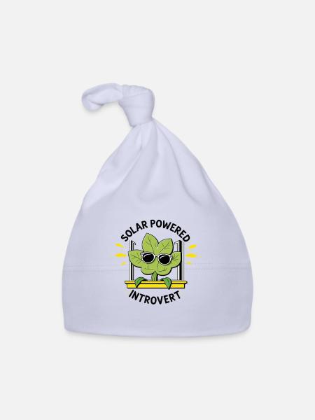 Solarbetriebener Introvert – Pflanzenwitz - Baby Bio-Mütze - Sky - Vorne
