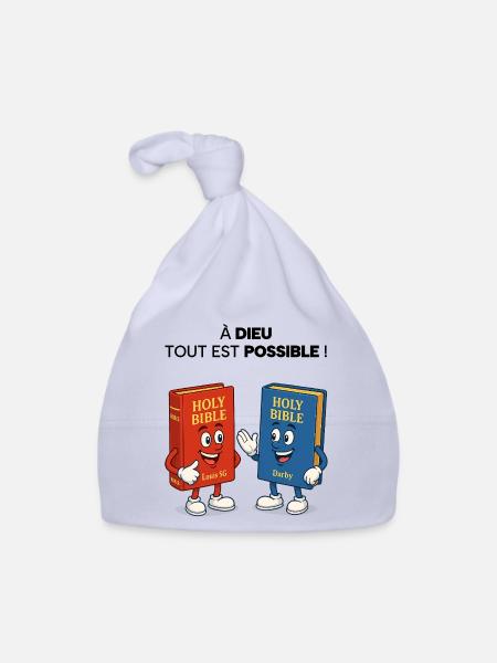 Bible T-Shirt - Organic Baby Cap - sky - Front