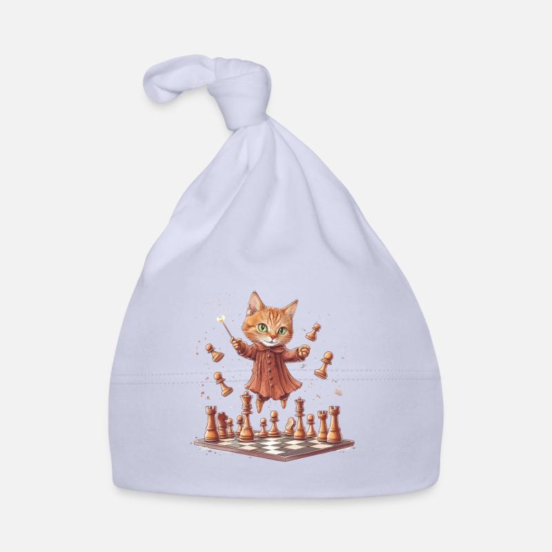 Chess Cat Organic Baby Cap