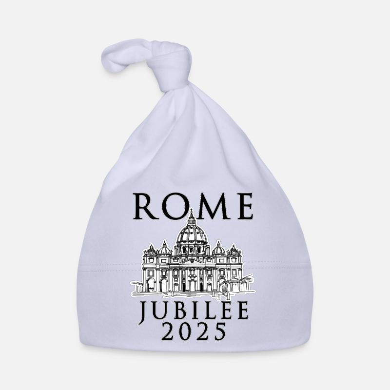 Rome 2025 Jubilé et Saint-Pierre Vatican v2 Bonnet bio Bébé