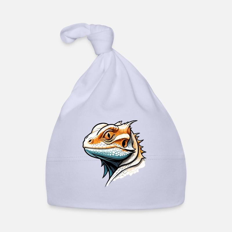 Lézard dans le style bande dessinée Bonnet bio Bébé