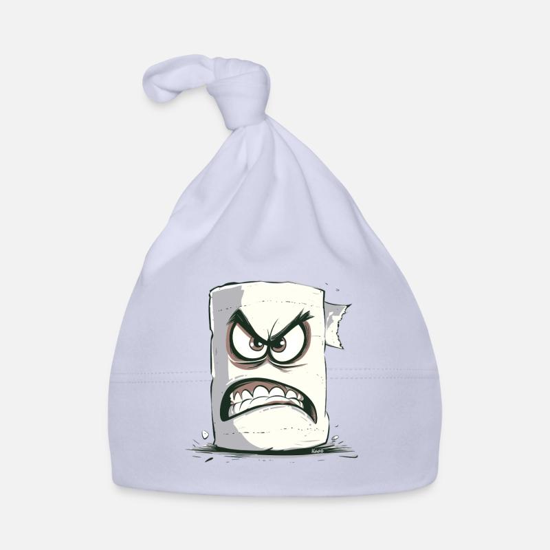 Wütendes Klopapier mit Gesicht Baby Bio-Mütze