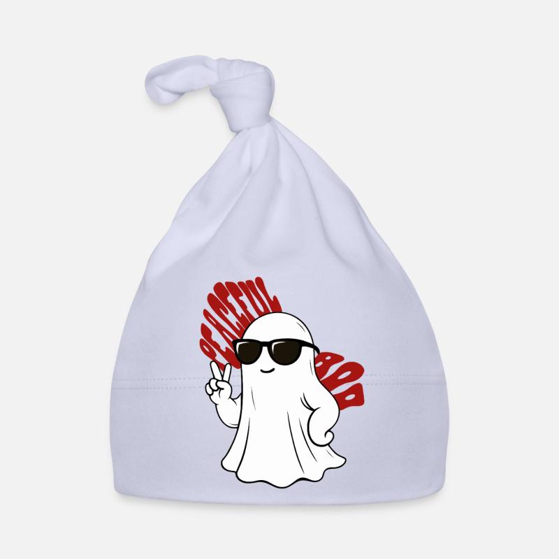 Casual Ghost with Sunglasses Organic Baby Cap
