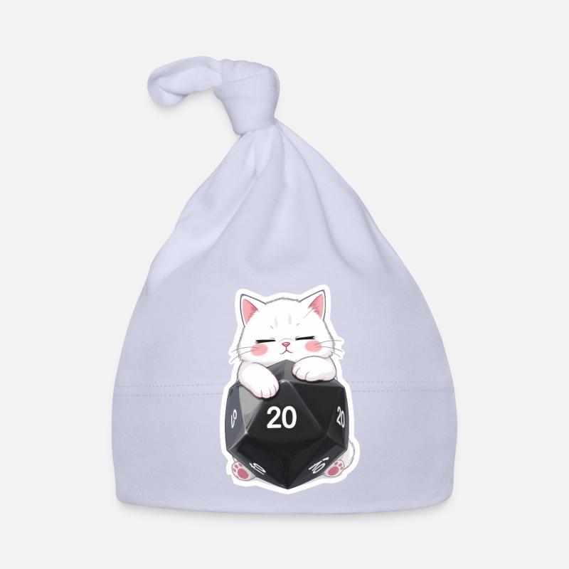 Chat endormi qui serre dans ses bras Cube W20 – Dessin animé Bonnet bio Bébé