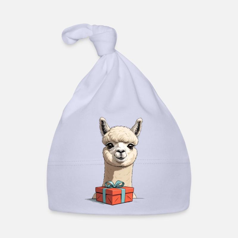 Alpaka mit Geschenk Baby Bio-Mütze