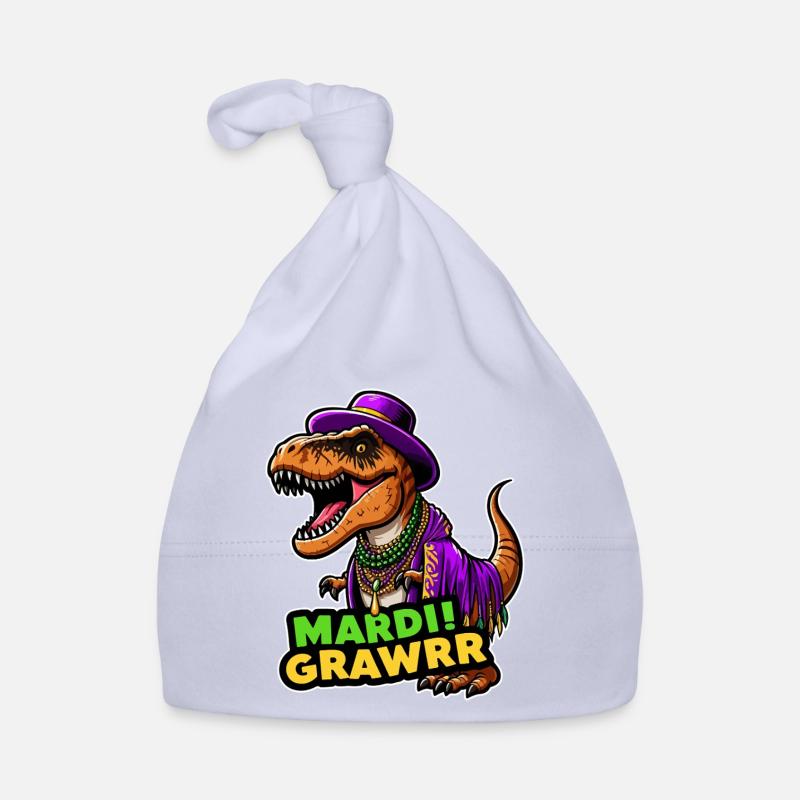 T Rex Carnival Mardi Gras Organic Baby Cap