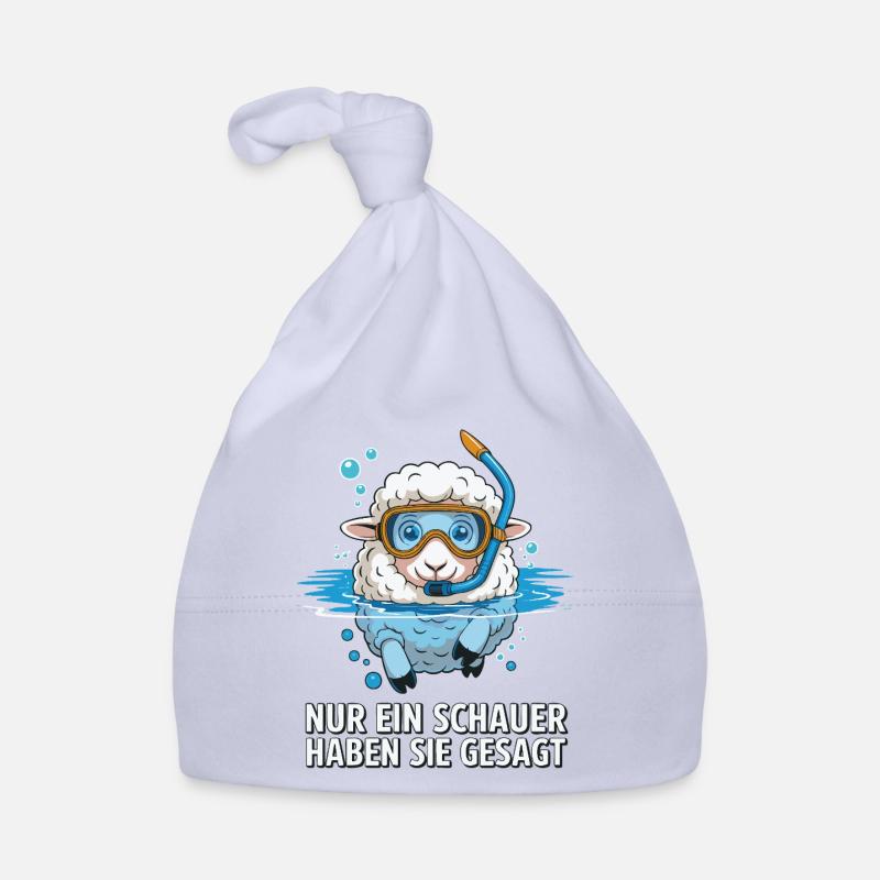 Sheep diver snorkel motif Organic Baby Cap