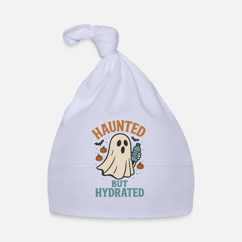 Haunted but Hydrated Ghost, Halloween  Organic Baby Cap