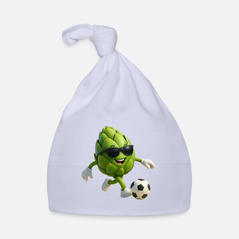 Artischocken Kicker mit Sonnenbrille Faußball Baby Bio-Mütze