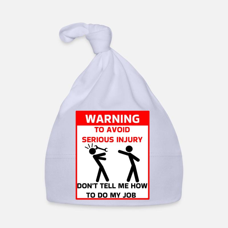 Safety Warning - Bonnet bio Bébé - ciel