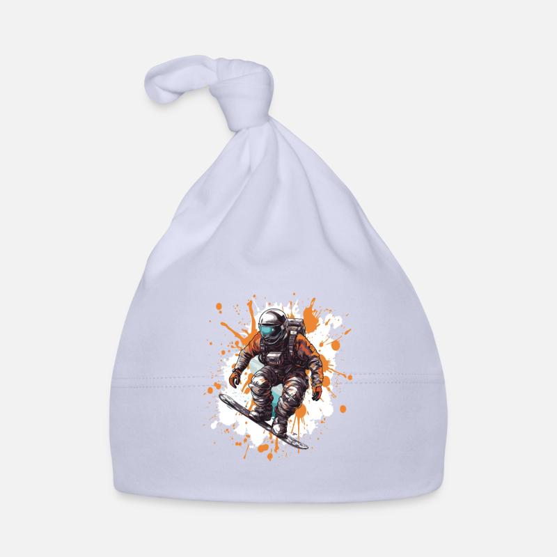 Astronaut Snowboard Baby Bio-Mütze
