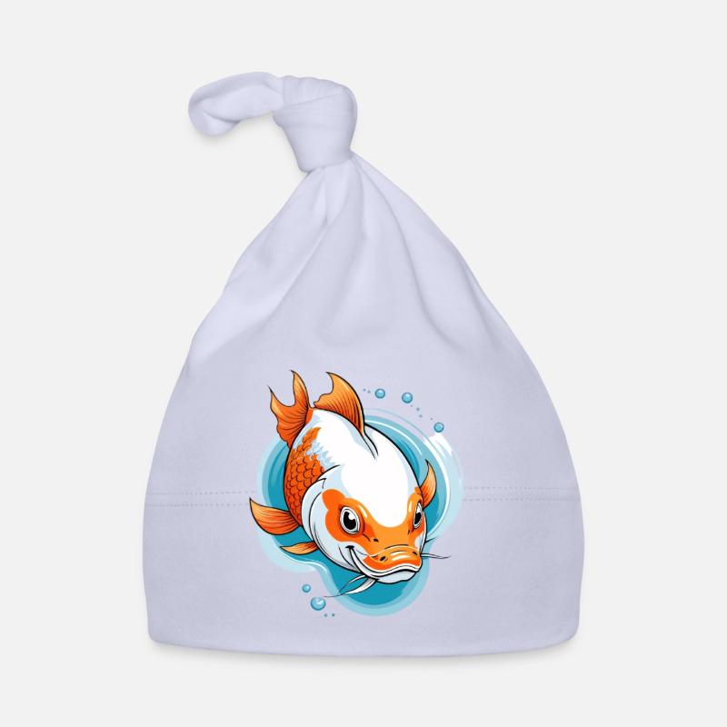 Koi Karpfen Farbexplosion Illustration Baby Bio-Mütze