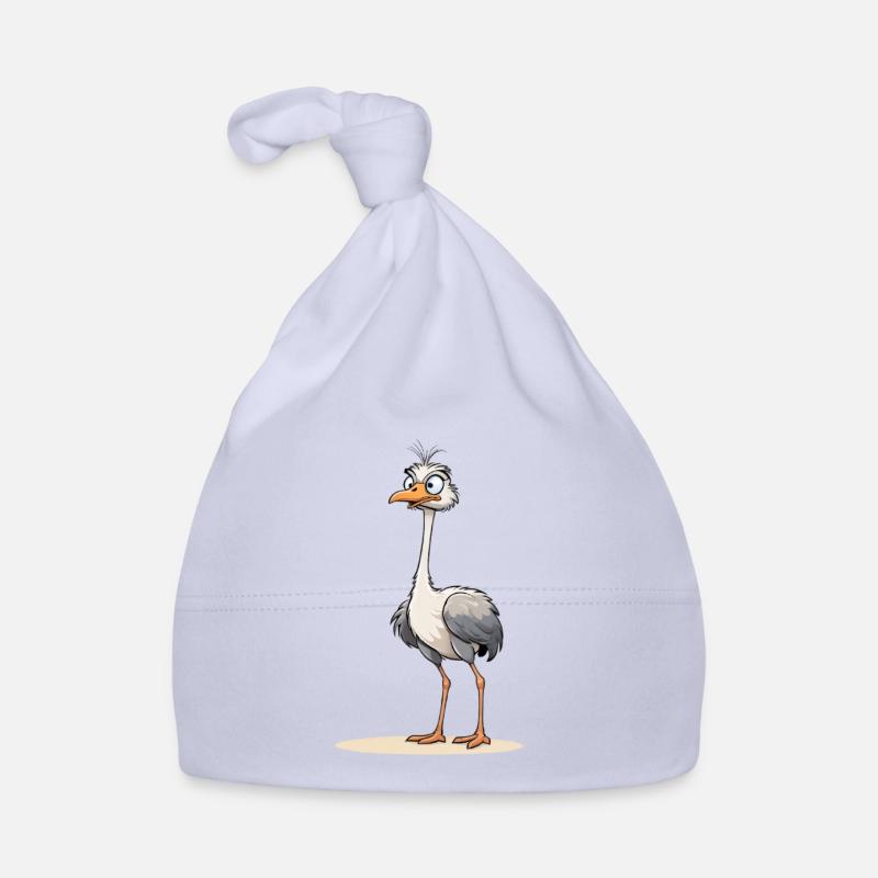 Neugieriger Straussvogel mit Blitzblick Baby Bio-Mütze