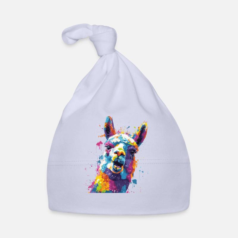 Llama Farbexplosion Baby Bio-Mütze