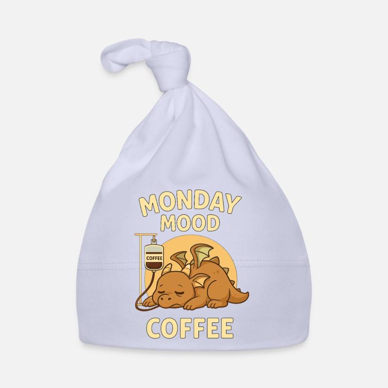 Tired Dragon Monday & Coffee Organic Baby Cap