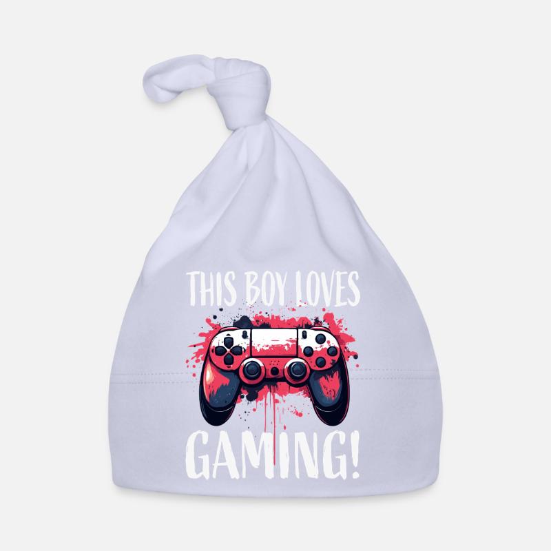 This Boy Loves Gaming Controller Art Baby Bio-Mütze