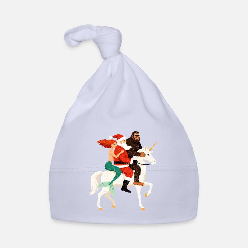Weihnachtshelden auf Einhorn Baby Bio-Mütze