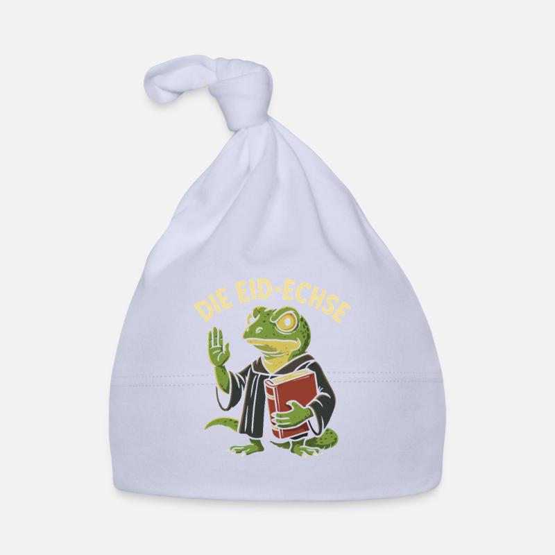 Die Eid-Echse als lustiger Justiz-Gag Baby Bio-Mütze