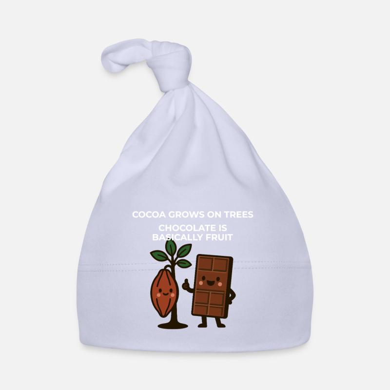 Le chocolat est un fruit – Drôle de dicton du cacao Bonnet bio Bébé