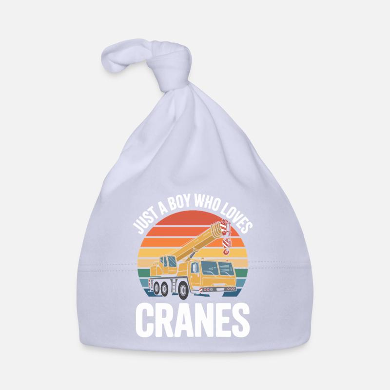 Crane Love in Retro Sunset Organic Baby Cap