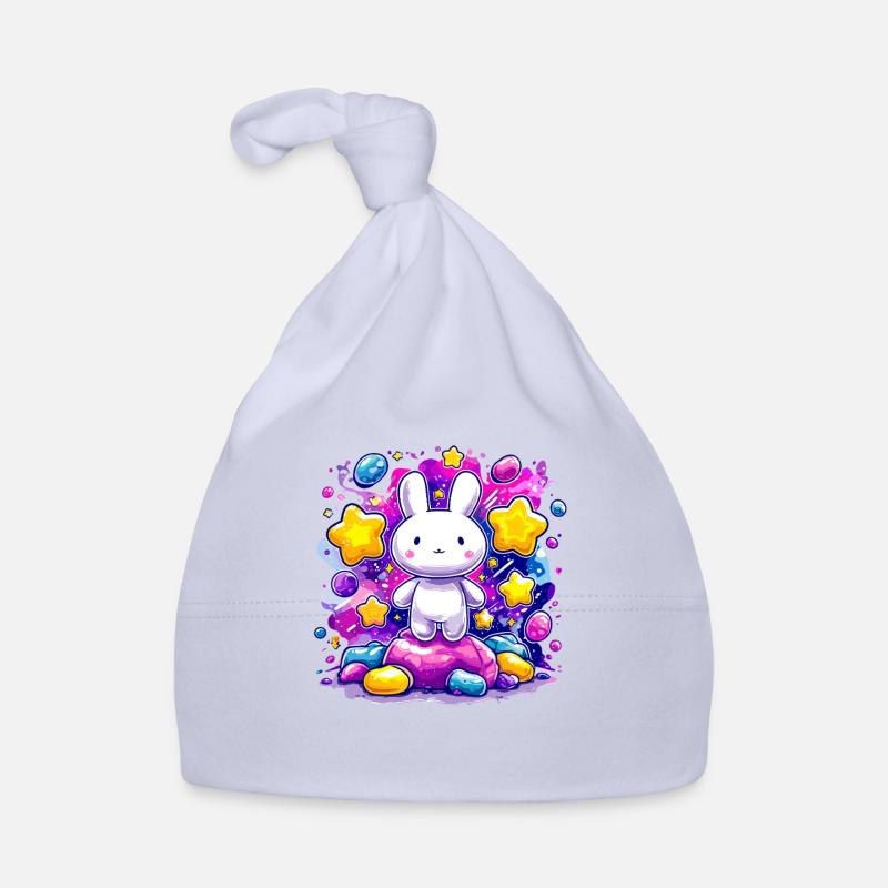 Moon Rabbit in Star Magic Organic Baby Cap