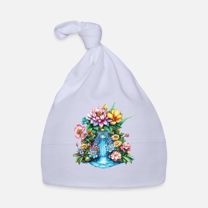 Kaléidoscope de la cascade de fleurs Bonnet bio Bébé
