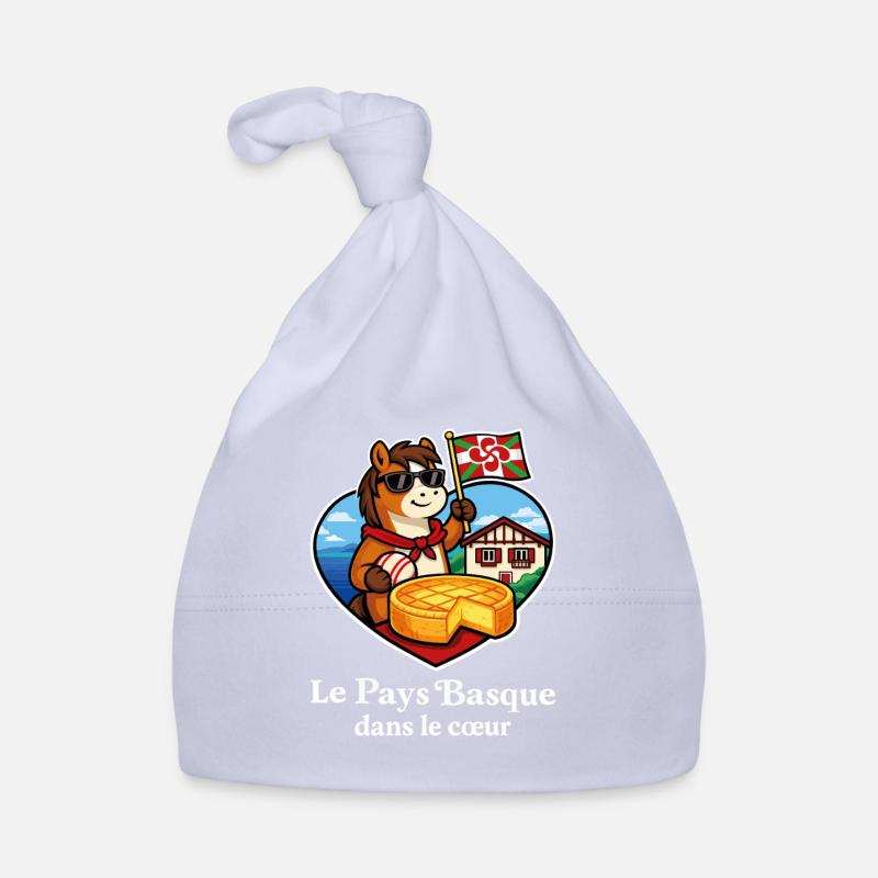 Basque Country in the Heart Pottok Basque Cake Organic Baby Cap