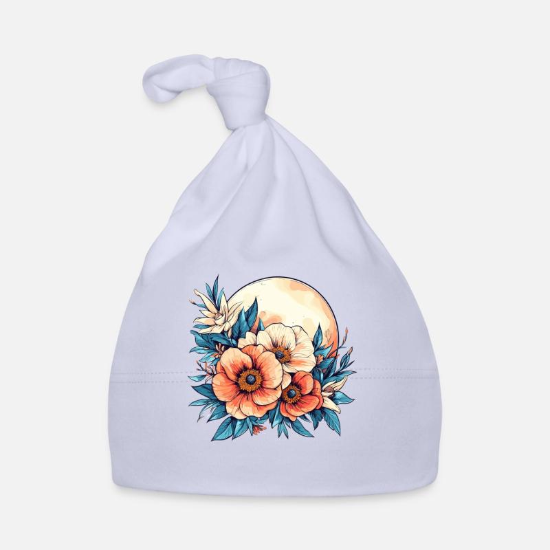 Cercle de Fleurs au Clair de Lune Bonnet bio Bébé