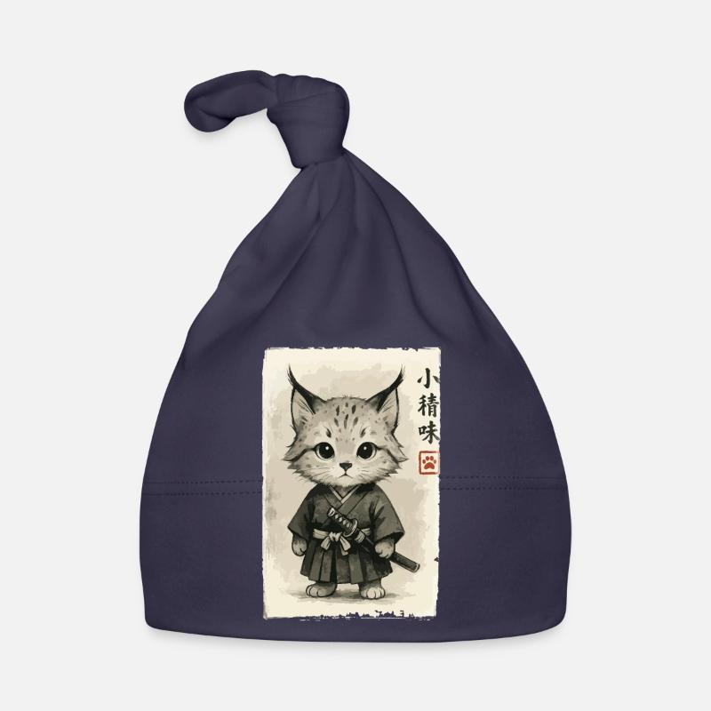 Cats Samurai Organic Baby Cap