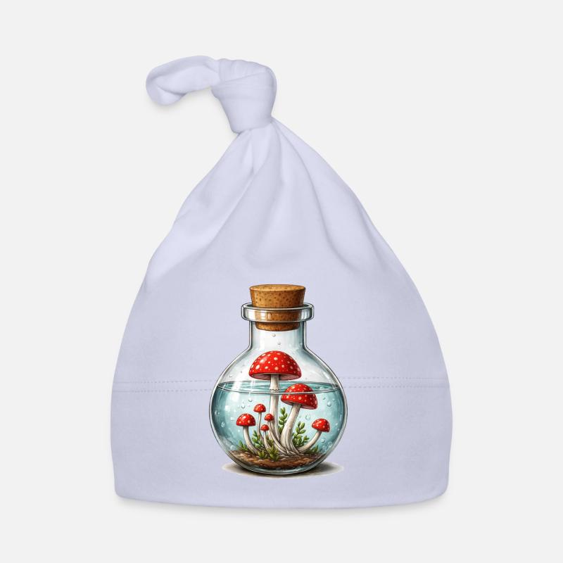 Magic mushrooms in a jar – magical look Organic Baby Cap