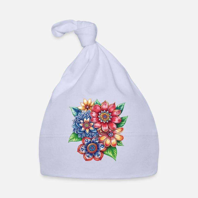 Bouquet de fleurs explosion de couleurs Bonnet bio Bébé