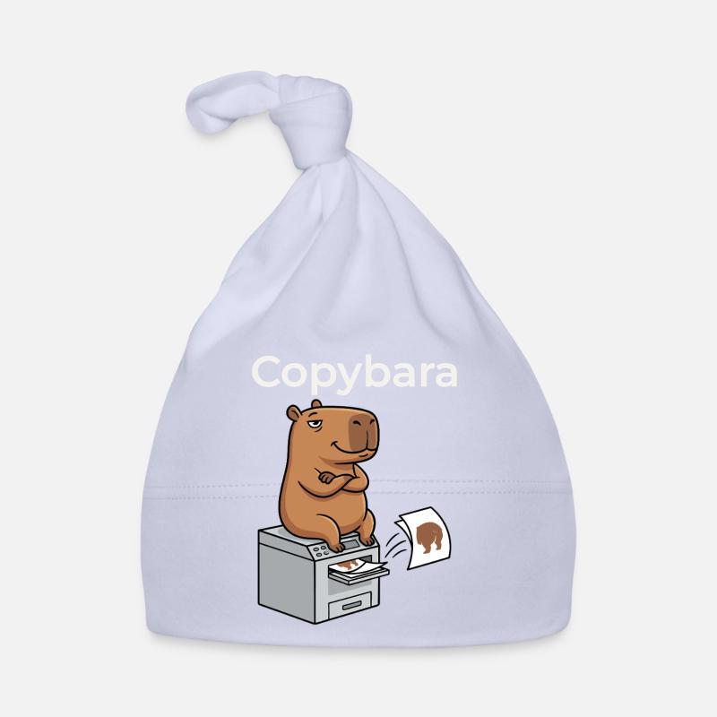 Copybara Capybara on Copier Office Humor Organic Baby Cap