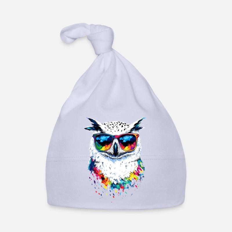 Schneeeule Weiße Eule Kauz Uhu Owl Schnee Eulen Baby Bio-Mütze
