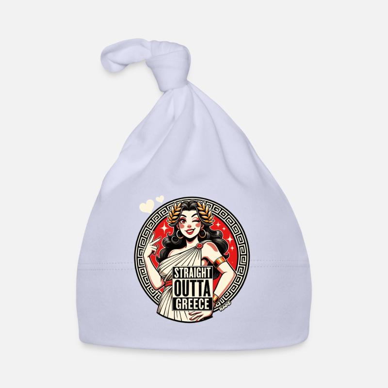 Parodie de la Déesse de la Grèce tout droit sortie de la Grèce Bonnet bio Bébé