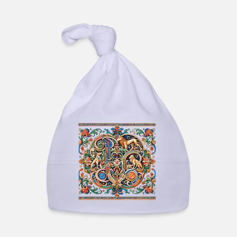Tierornament Medaillon Muster Baby Bio-Mütze