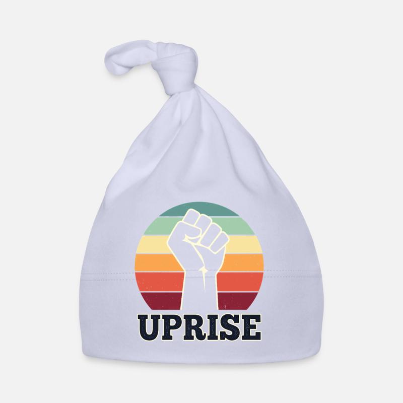 RISE Motiv mit Faust Stärke Statement Baby Bio-Mütze