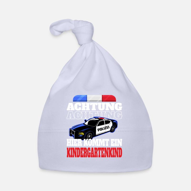 Achtung Polizeiauto Kindergartenkind Baby Bio-Mütze