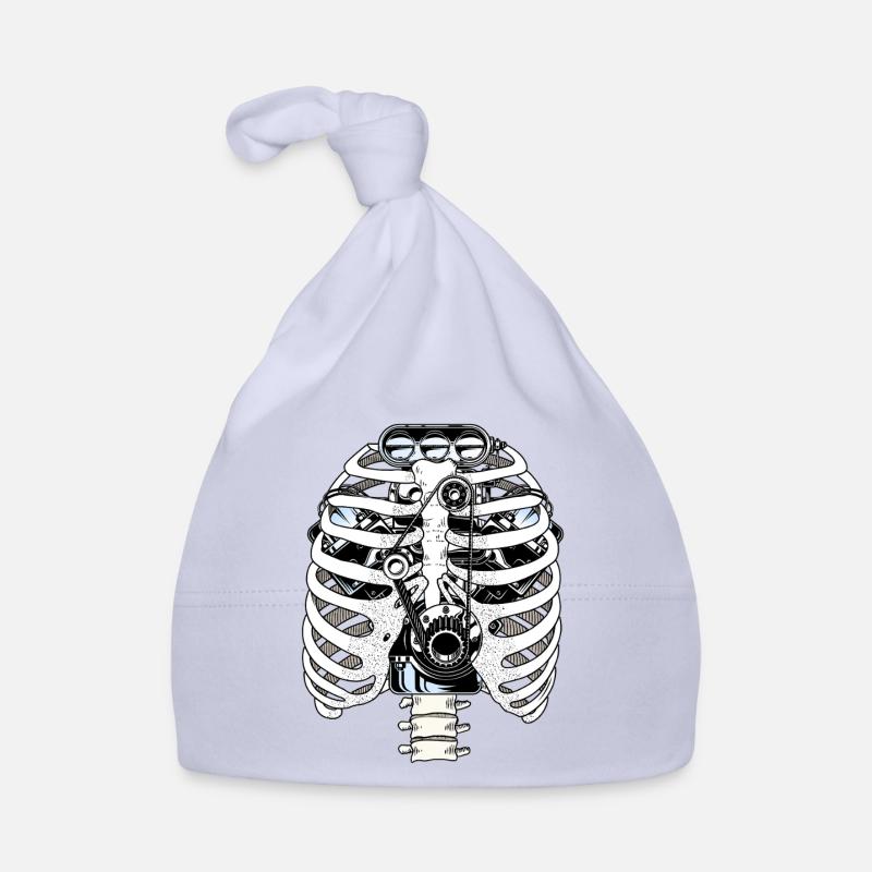 Biomech Ribcage Engine Car Mechanic Organic Baby Cap