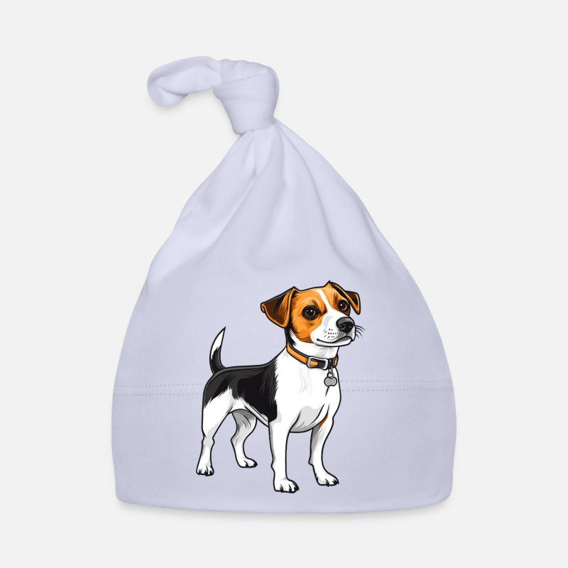 Jack Russel Chien avec collier Bonnet bio Bébé