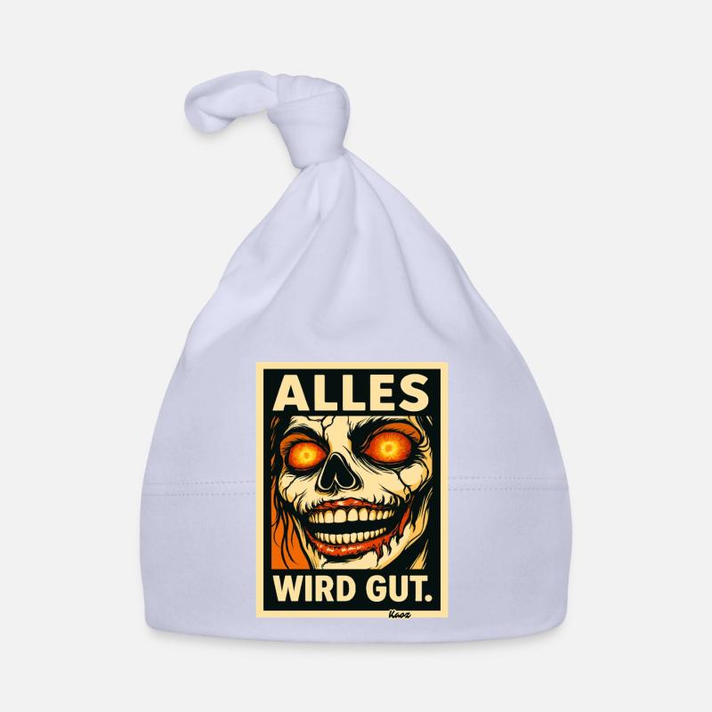Alles Wird Gut Skull Portrait Organic Baby Cap