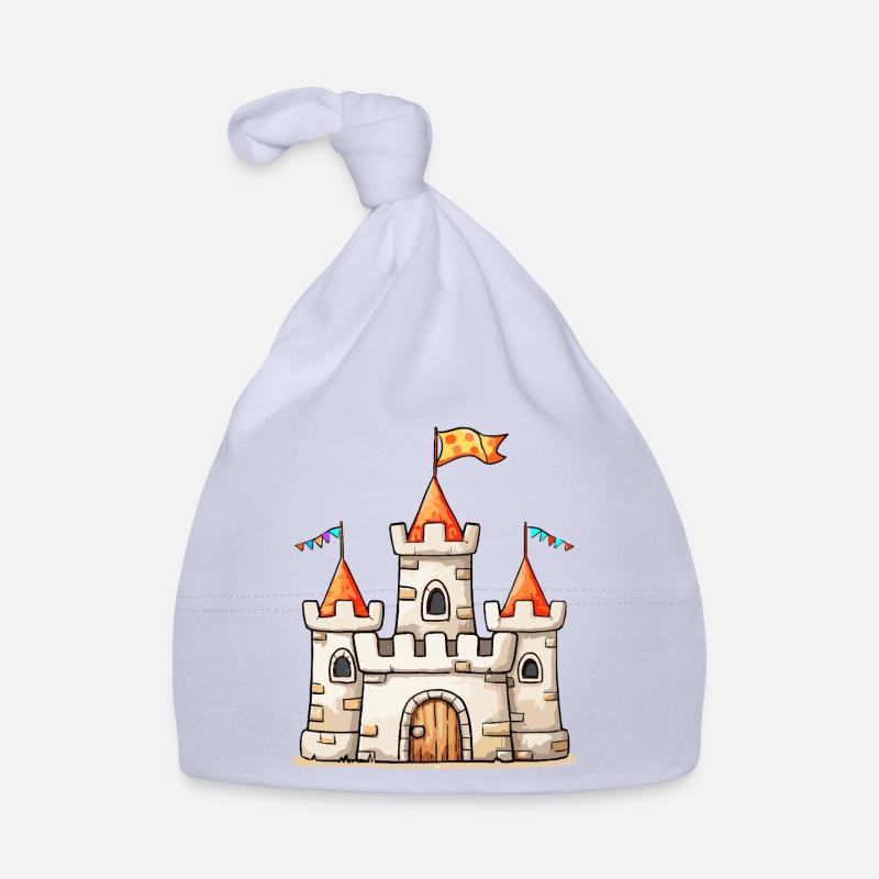 Sandbox Castle Illustration Organic Baby Cap