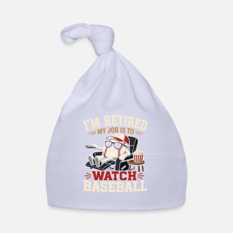 Ruhestand Baseball-Lounge mit Popcorn Baby Bio-Mütze