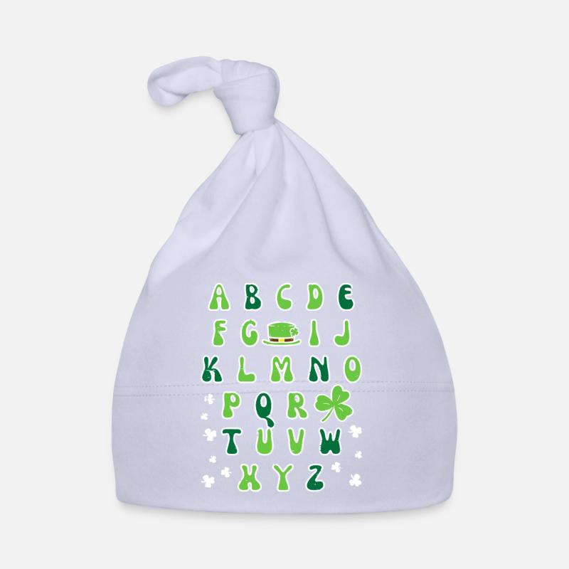 Irisches Alphabet-Kleeblatt-Design Baby Bio-Mütze