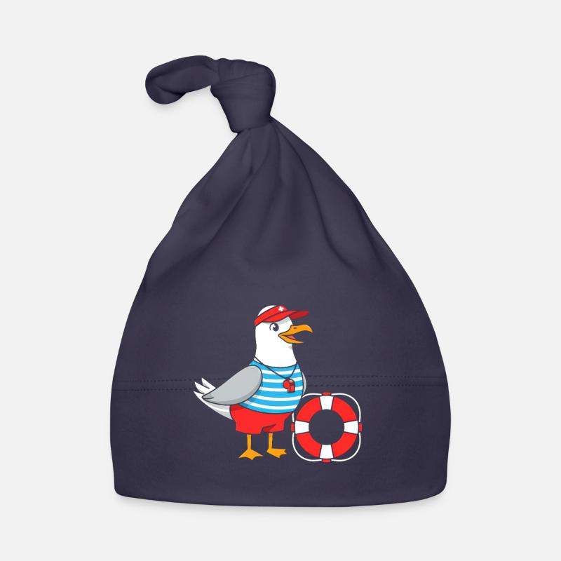 Seagull Lifeguard Design Organic Baby Cap