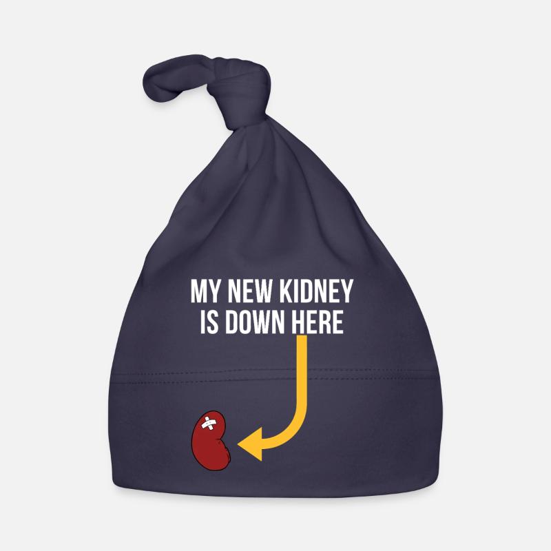 My New Kidney Is Down Here Organic Baby Cap