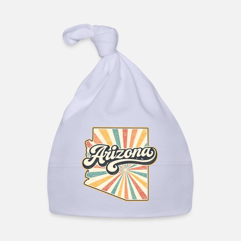 Arizona Retro Sunburst Script Organic Baby Cap