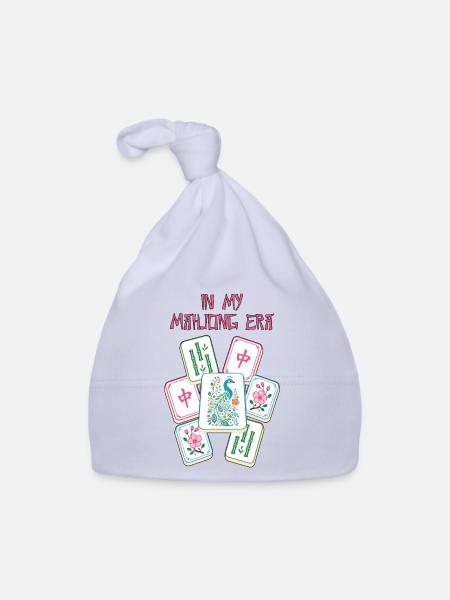 In My Mahjong Era Mahjong Game Social Club - Organic Baby Cap - sky - Front