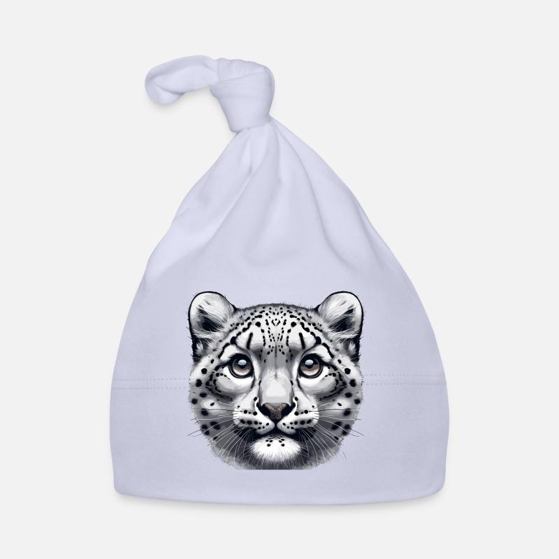 Schneeleopard Leopard Weißer Leopard Baby Bio-Mütze